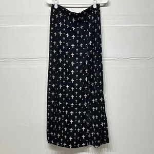 Cross and Hearts black and white maxi skort